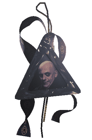 amulet with image of uncle fester